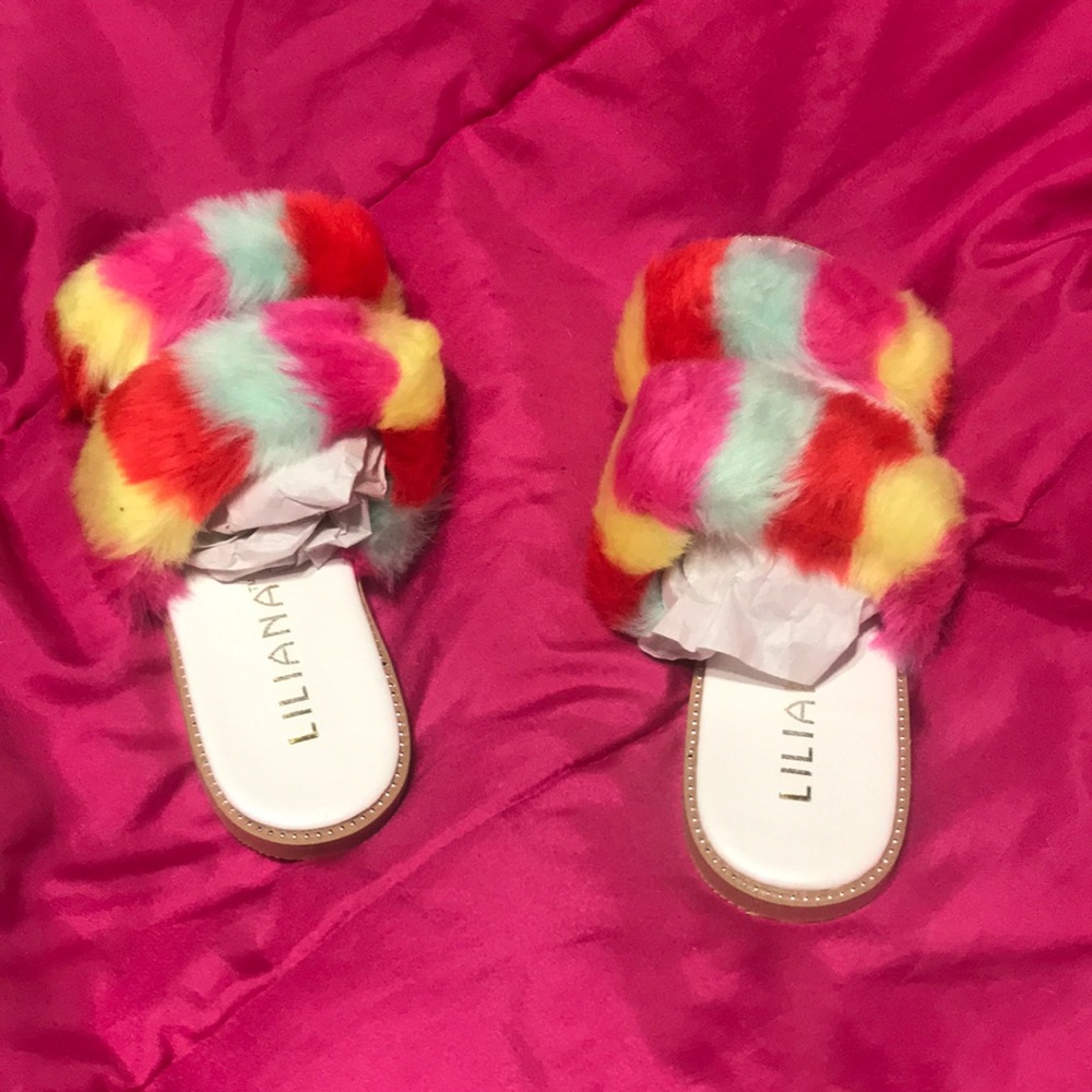 Rainbow Slides from Dolls Kill size 8